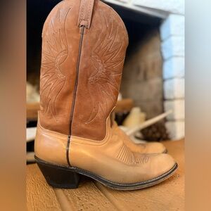 Men’s Vintage Acme Tan Leather/Suede Boots | Size 11D